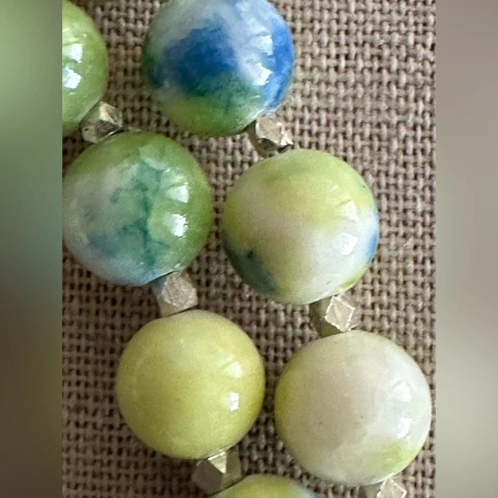 18-1/2 inch Persian Chalcedony bead necklace NWOT - Picture 2 of 10